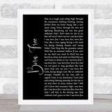 Kid Rock Born Free Black Script Song Lyric Quote Print