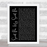 Paul Weller Sweet Pea, My Sweet Pea Black Script Song Lyric Quote Print