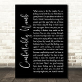 Pink Floyd Comfortably Numb Black Script Song Lyric Quote Print