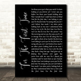Rod Stewart For The First Time Black Script Song Lyric Quote Print