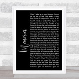 Shawn Mendes Memories Black Script Song Lyric Quote Print