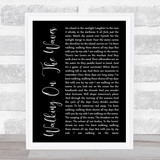Skipinnish Walking On The Waves Black Script Song Lyric Quote Print