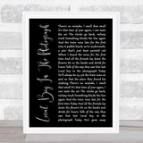 Stereophonics Local Boy In The Photograph Black Script Song Lyric Quote Print