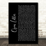 The Amity Affliction Open Letter Black Script Song Lyric Quote Print