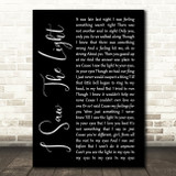 Todd Rundgren I Saw The Light Black Script Song Lyric Quote Print