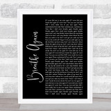 Toni Braxton Breathe Again Black Script Song Lyric Quote Print