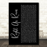 Adele Right As Rain Black Script Song Lyric Quote Print
