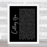 Blue October Calling You Black Script Song Lyric Quote Print
