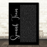 Chris De Burgh Spanish Train Black Script Song Lyric Quote Print
