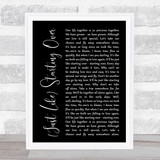 John Lennon (Just Like) Starting Over Black Script Song Lyric Quote Print