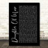 John McDermott Daughter Of Mine Black Script Song Lyric Quote Print