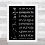 Joy Division Love Will Tear Us Apart Black Script Song Lyric Quote Print