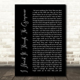 Marvin Gaye I Heard It Through The Grapevine Black Script Song Lyric Quote Print