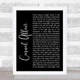 Panic! At The Disco Casual Affair Black Script Song Lyric Quote Print