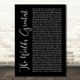 R Kelly The World's Greatest Black Script Song Lyric Quote Print