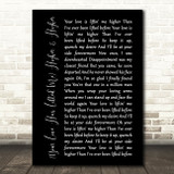 Rita Coolidge Your Love Has Lifted MeHigher & Higher Black Script Song Print