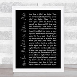 Rita Coolidge Your Love Has Lifted MeHigher & Higher Black Script Song Print