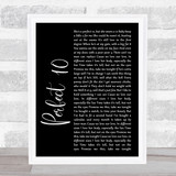 The Beautiful South Perfect 10 Black Script Song Lyric Quote Print