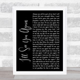 Westlife I'll See You Again Black Script Song Lyric Quote Print