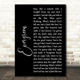 Will Young Evergreen Black Script Song Lyric Quote Print