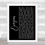 Will Young Evergreen Black Script Song Lyric Quote Print