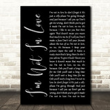 10cc I'm Not In Love Black Script Song Lyric Print