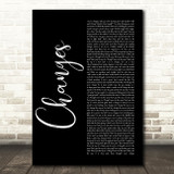 2Pac Changes Black Script Song Lyric Print