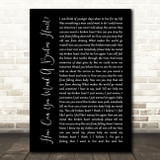 Al Green How Can You Mend A Broken Heart Black Script Song Lyric Print