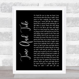 Basia Time And Tide Black Script Song Lyric Print