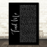 Boyce Avenue Find Me Black Script Song Lyric Print