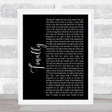 CeCe Peniston Finally Black Script Song Lyric Print