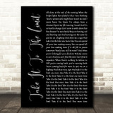 Eagles Take It To The Limit Black Script Song Lyric Print