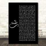 Elvis Costello She Black Script Song Lyric Print