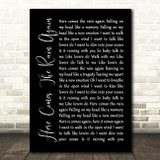 Eurythmics Here Comes The Rain Again Black Script Song Lyric Print