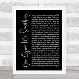 Jamiroquai You Give Me Something Black Script Song Lyric Print