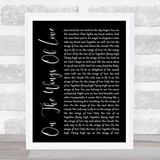 Jeffrey Osborne On The Wings Of Love Black Script Song Lyric Print