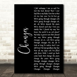 Kelly Osbourne feat. Ozzy Osbourne Changes Black Script Song Lyric Print