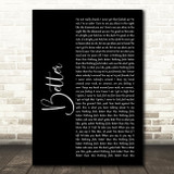 Khalid Better Black Script Song Lyric Print