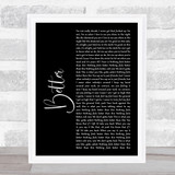 Khalid Better Black Script Song Lyric Print
