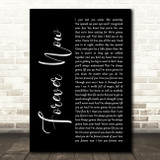 Michael Buble Forever Now Black Script Song Lyric Print