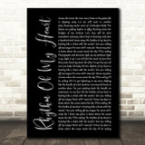 Rod Stewart Rhythm Of My Heart Black Script Song Lyric Print