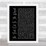 Rod Stewart The First Cut Is The Deepest Black Script Song Lyric Print