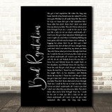 Shawn Mendes Bad Reputation Black Script Song Lyric Print