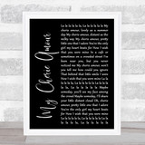 Stevie Wonder My Cherie Amour Black Script Song Lyric Print