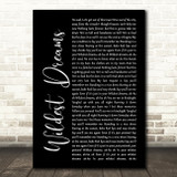 Taylor Swift Wildest Dreams Black Script Song Lyric Print