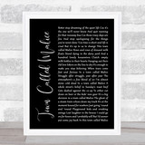 The Jam Town Called Malice Black Script Song Lyric Print