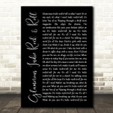 The Killers Glamorous Indie Rock & Roll Black Script Song Lyric Print