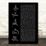 The Rembrandts Ill be there for you Black Script Song Lyric Print