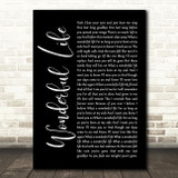 Alter Bridge Wonderful Life Black Script Song Lyric Print