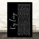 Bertie Higgins Key Largo Black Script Song Lyric Print